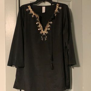 Ladies black blouse size XL